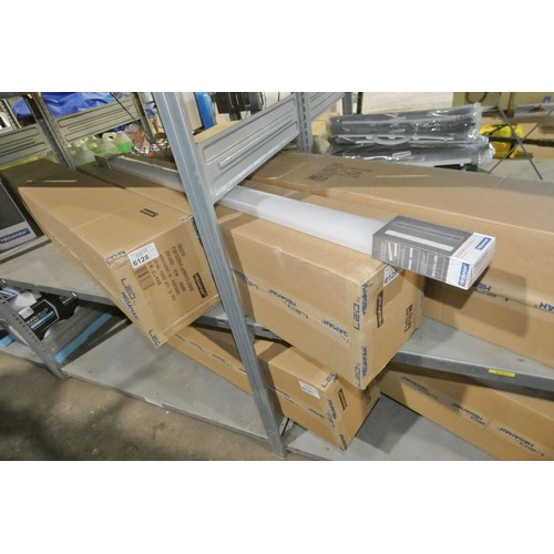 6129 - 1 box containing 12 x Megaman Malo LED batten lights 3000k / 240v / 1500mm long