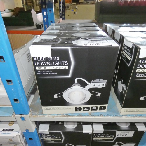 6162 - 4 x packs of GU10 LED indoor downlights (each pack contains 4 lights - 16 lights in total)