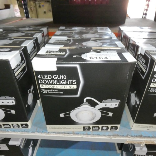 6164 - 4 x packs of GU10 LED indoor downlights (each pack contains 4 lights - 16 lights in total)