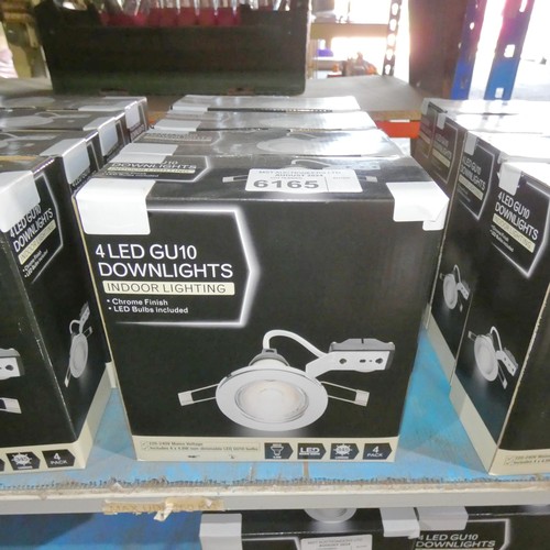 6165 - 4 x packs of GU10 LED indoor downlights (each pack contains 4 lights - 16 lights in total)