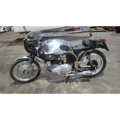 14 - A rare Triton 650 motorcycle or a Triumph T120R/Norton Special, built in the 1960s from a Norton man... 