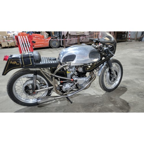 14 - A rare Triton 650 motorcycle or a Triumph T120R/Norton Special, built in the 1960s from a Norton man... 