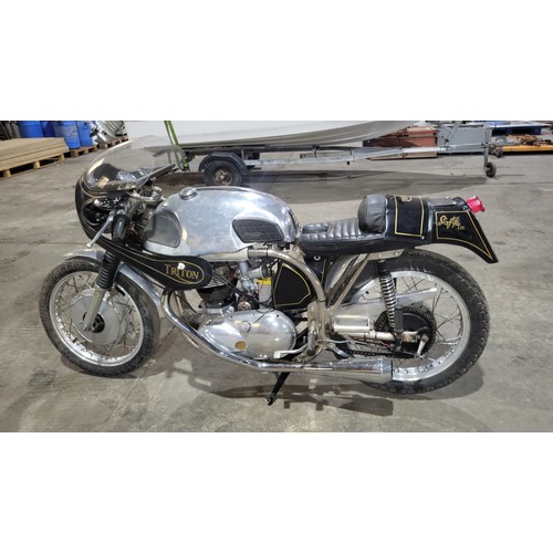 14 - A rare Triton 650 motorcycle or a Triumph T120R/Norton Special, built in the 1960s from a Norton man... 