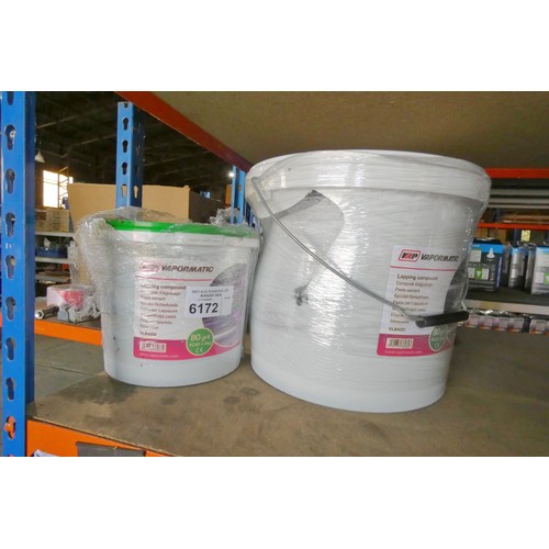 6172 - 2 x tubs of Vapormatic lapping compound (1 x 4.5kg and 1 x 10kg - broken tub)