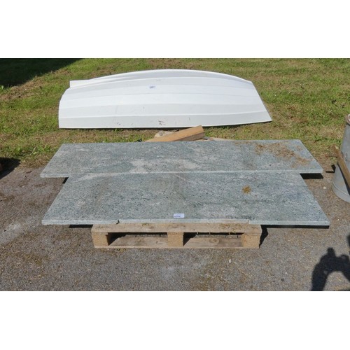 6308 - 2 x marble slabs, 1 measuring approx 214 x 54cm, and 1 at approx 171 cm x 54 cm