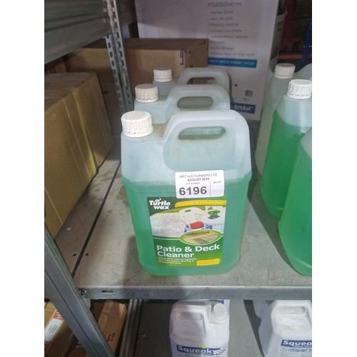 6196 - 3 x 5L bottles of Turtle Wax patio and deck cleaner