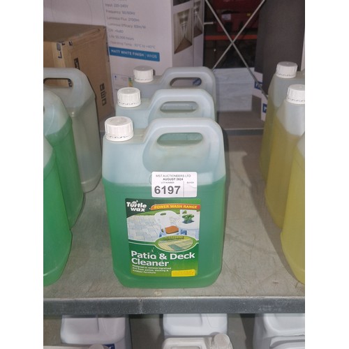 6197 - 3 x 5L bottles of Turtle Wax patio and deck cleaner