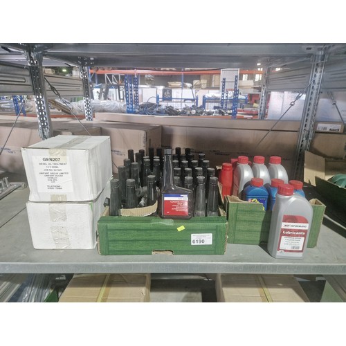 6190 - A quantity of various items including diesel oil treatment, cooling system stop leak and universal b... 