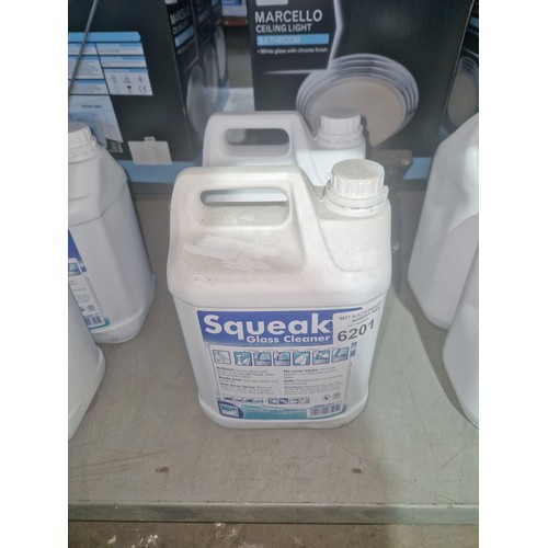 6201 - 2 x 5L bottles of Squeaky glass cleaner