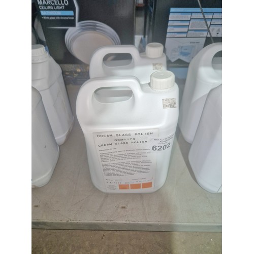 6202 - 2 x 5L bottles of cream glass polish