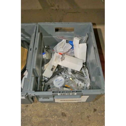 5673 - A quantity of various items including turn buttons, straps, nuts, bolts, rubber seal etc. Contents o... 