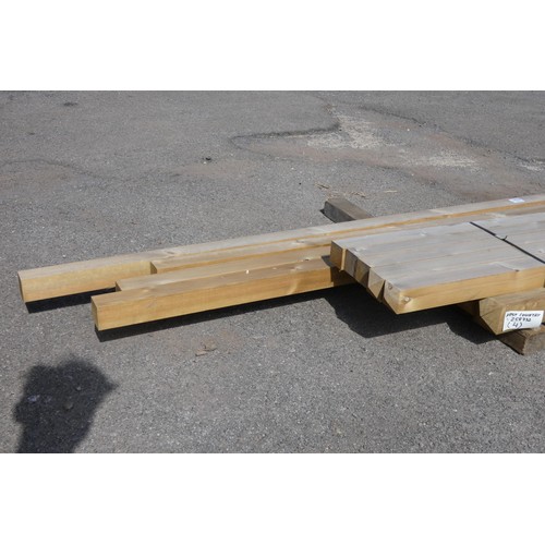 6350 - A quantity of various wooden posts comprising of mostly 7 cm x 7, lengths vary up to approx 360cm lo... 