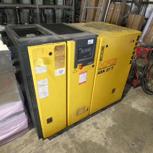 6228 - 1 x HPC Kaeser air compressor model ASK 27T, YOM 2006, 3ph. No hour meter visible but last service l... 