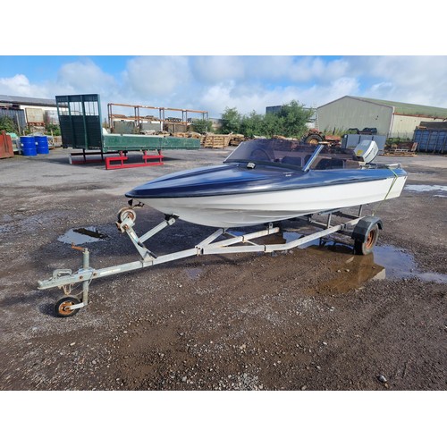 6242 - 1 x Fletcher 14 speed boat with a Honda 9.9hp four stroke outboard engine. This boat is approx 430cm... 