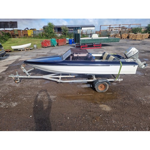 6242 - 1 x Fletcher 14 speed boat with a Honda 9.9hp four stroke outboard engine. This boat is approx 430cm... 