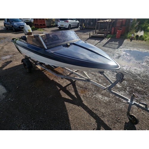 6242 - 1 x Fletcher 14 speed boat with a Honda 9.9hp four stroke outboard engine. This boat is approx 430cm... 