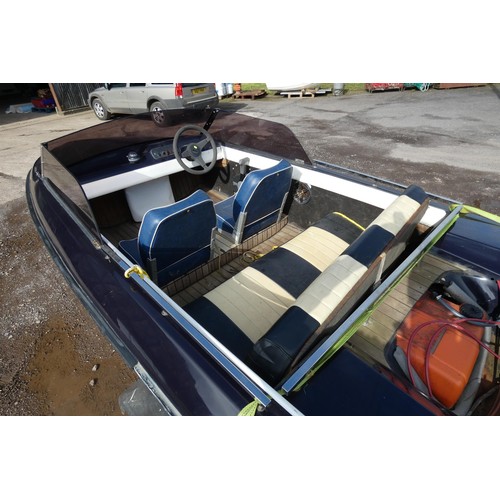 6242 - 1 x Fletcher 14 speed boat with a Honda 9.9hp four stroke outboard engine. This boat is approx 430cm... 