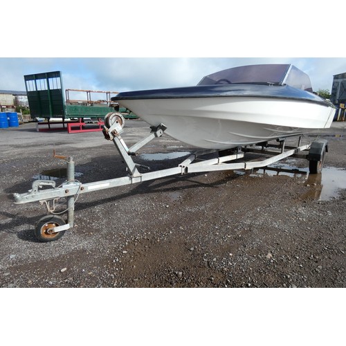 6242 - 1 x Fletcher 14 speed boat with a Honda 9.9hp four stroke outboard engine. This boat is approx 430cm... 