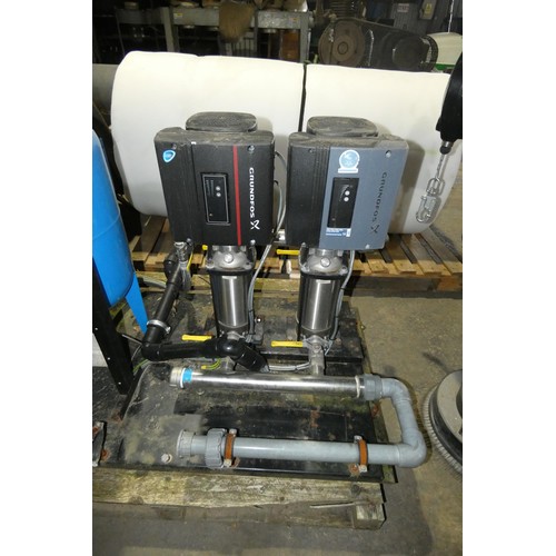 6214 - A skid mounted pump assembly by Action Pumps number 12882 fitted with an Aqualectra AUC3400 control ... 