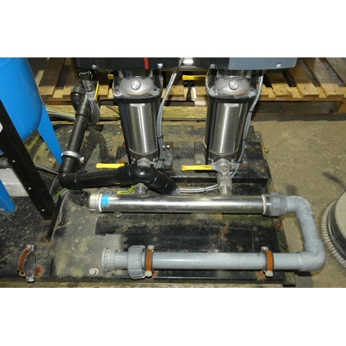 6214 - A skid mounted pump assembly by Action Pumps number 12882 fitted with an Aqualectra AUC3400 control ... 