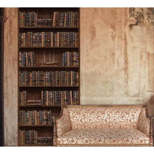 29 - A vintage library 264 cm x 170 cm peel and stick wall mural set RRP £35