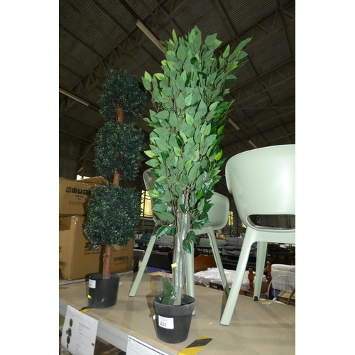 225 - 1 x Outsunny faux Banyan plant in pot approx 145 cm high RRP £44