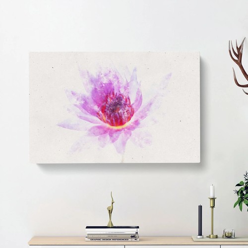 139 - 1 x art print on canvas approx 90 x 60cm - Water Lilly RRP £66