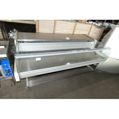 1018 - A long commercial stainless steel refrigerated mobile fish counter approx 2m in length. Tested Worki... 