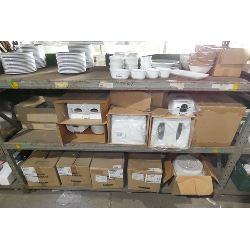 1047 - A quantity of various soap dispensers, towel dispensers etc. Contents of 1 shelf