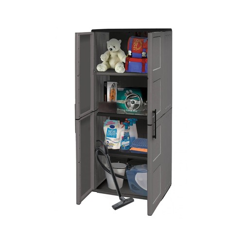 188 - 1 x WFX Utility plastic 2-door rectangular accent / broom cabinet RRP £157