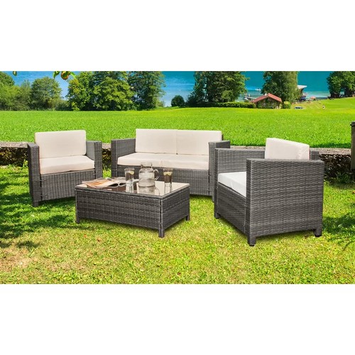 198 - A Gaitland 4-person garden lounge set RRP £236. Supplied in two boxes