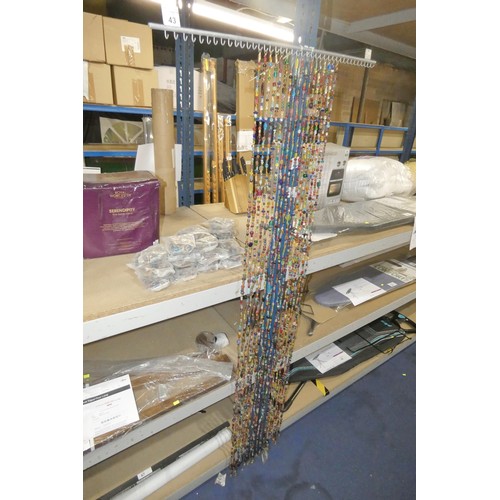 43 - 1 x door screen with multi colour beads