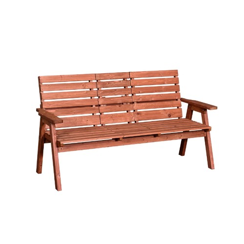 201 - 1 x Outsunny Fir wood convertible two to three seater outdoor garden bench RRP £95