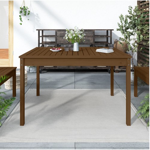 203 - 1 x Josephville Classic Living Pine honey brown garden table approx 121 x 82. 5 x 76cm RRP £82