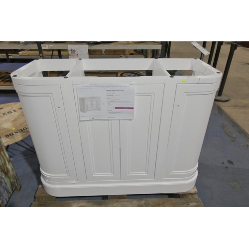 87 - 1 x Demarko 1200 curved white unit RRP £1300. Please note that this is a base unit for a vanity basi... 