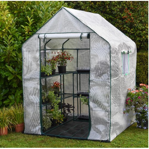 217 - 1 x Tollison 4.5ft w x 4.5ft d hobby greenhouse RRP £64