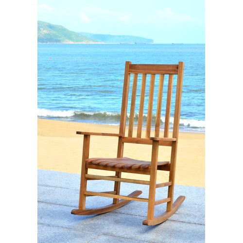 218 - 1 x Safavieh solid wood rocking chair RRP £154