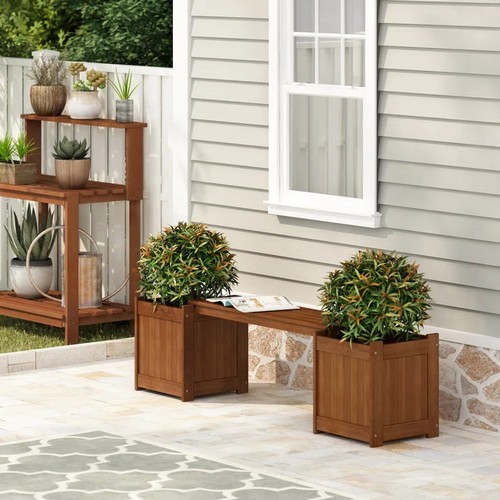 222 - 1 x Arianna wooden planter bench