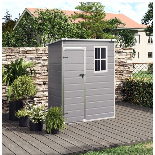 226 - 1 x Azarius garden pent plastic tool shed approx 5ft w x 3ft d RRP £232. Supplied in two boxes