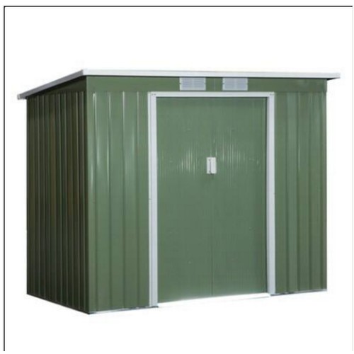 240 - 1 x Outsunny garden storage shed type 845-390 in green 1730 x 2130 x 1300mm RRP £236. Supplied in tw... 