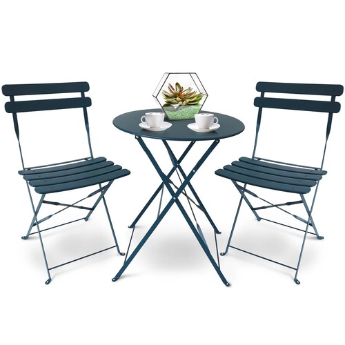 251 - 1 x Kashayla 3-piece bistro set comprising of 2 x chairs and 1 x foldable table RRP £102