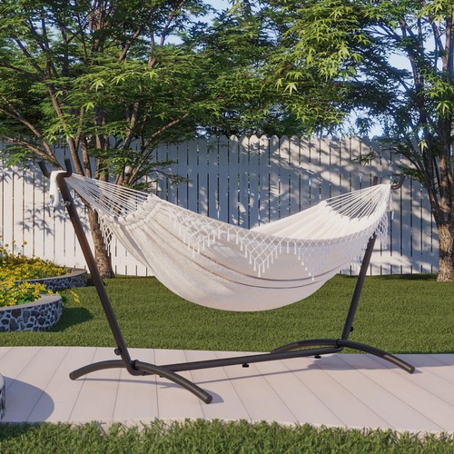 261 - 1 x Hruby double classic hammock with stand RRP £62