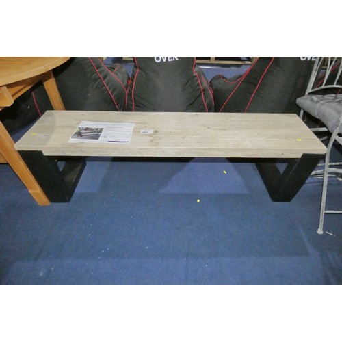 267 - 1 x Pittsburg wooden garden bench approx 150 x 35cm RRP £179