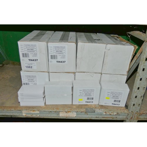 1062 - A quantity of various till rolls. Please see pictures for more details