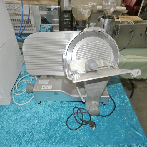 1073 - A commercial meat slicer by Sirman type PLD350  Tested Working