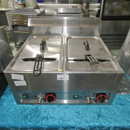 1081 - A twin basket pasta cooker by GM Gastro type 102600600 240v - trade