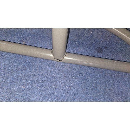 273 - 1 x Fernelius grey swing chair with stand RRP £274. Please note that the metal frame is broken and r... 