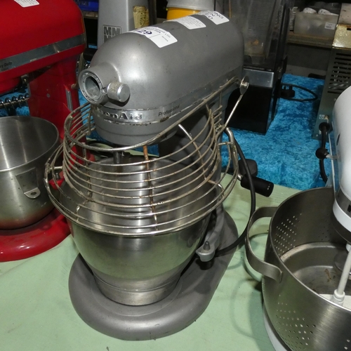 1129 - A commercial counter top food mixer by Kitchen Aid in silver with non fitting bowl & no attachments ... 