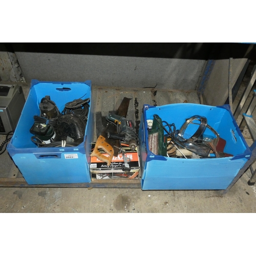 2022 - A quantity of various items including several submersible pumps, a Bosch drill 240v, a Bosch sander ... 