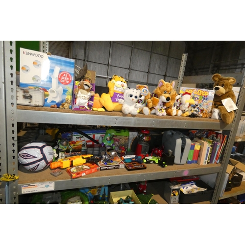 2103 - A quantity of various soft toys, games, books etc (including a Harry Potter and The Half Blood Princ... 